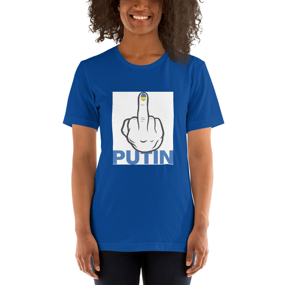 Fuck Putin flag fingernail shirt