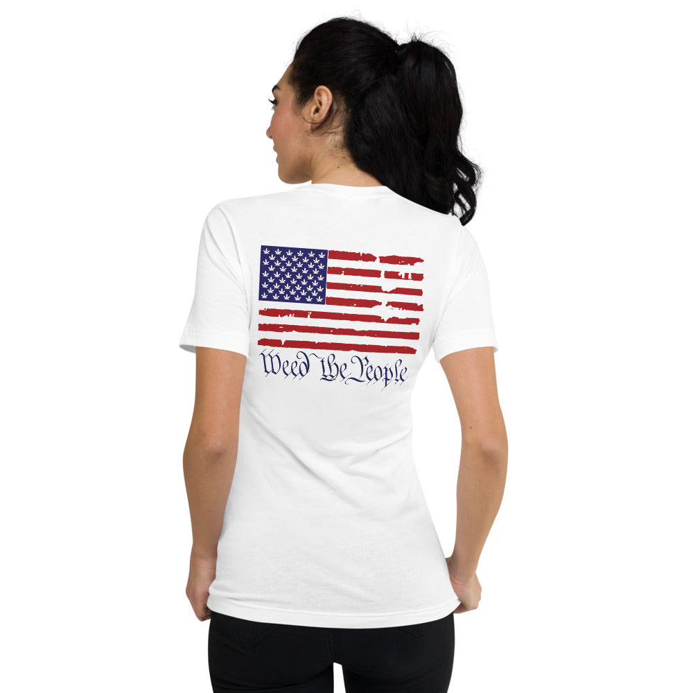 Lady Liberty Fuck facemasks Unisex Short Sleeve V-Neck T-Shirt